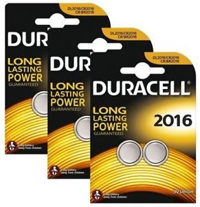 Батарейки DURAСELL плоские литиевые 3V CR-2016 (2шт) Бельгия 0157332