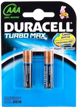 Батарейки DURAСELL TurboMax AAA алкалиновые 1.5 V LR03 (2шт) Бельгия 0157297
