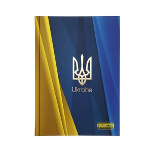 Блокнот UKRAINE А-5 96 листов, клетка, твердая картонная обложка Buromax BM.24511101