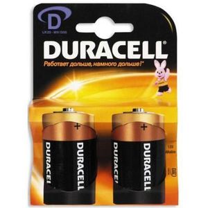 Елемент живлення батарейки DURAСELL Basic D-бочка алкалінові 1.5 V LR20 (2шт.) Бельгія 0157360