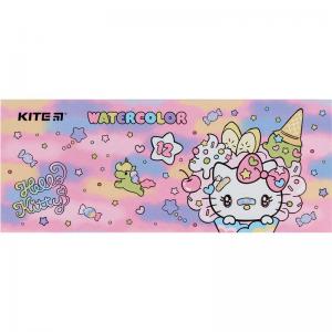 Краски акварельные полусухие Kite Hello Kitty HK23-041 б/к 12 цветов