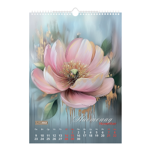 Календар настінний 2026 А3 1 пружина Buromax Flowers BM.210604