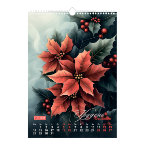 Календар настінний 2026 А3 1 пружина Buromax Flowers BM.210604