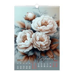 Календар настінний 2026 А3 1 пружина Buromax Flowers BM.210604