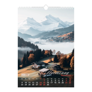 Календар настінний 2026 А3 1 пружина Buromax Seasons landscape BM.210603