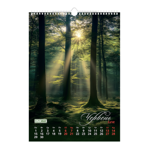 Календар настінний 2026 А3 1 пружина Buromax Seasons landscape BM.210603