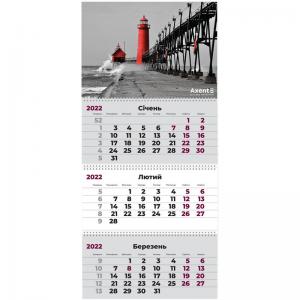 Календар настінний квартальний 2022г AXENT Маяк 8803-01-A
