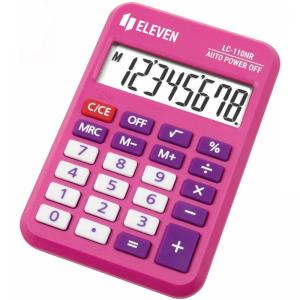 Калькулятор карманный 8-разрядный розовый Eleven LC-110 NRPK