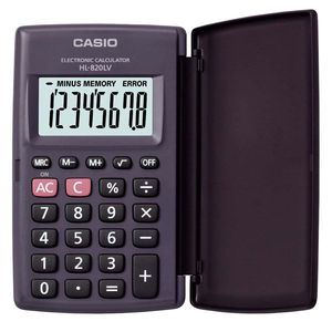 Калькулятор карманный 8-разрядный Casio HL-820LV-BK-S-GP