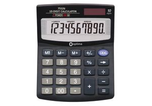 Калькулятор настольный 10 разрядов Optima O75526