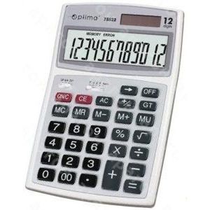 Калькулятор настольный электронный 12 разрядов Optima размер 179 116 35 мм O75522