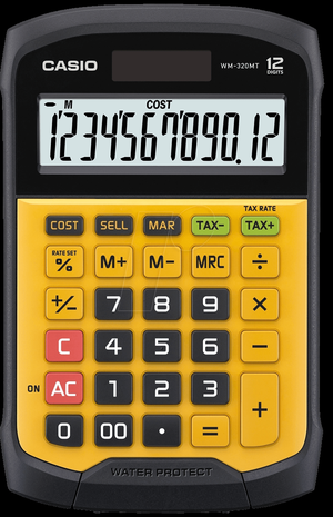 Калькулятор настольный водостойкий 12-разрядный Casio WM-320MT-S-EC