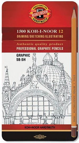 Олівці графітні Graphic 5В-5Н 12 шт.1500 Koh-i-Noor
