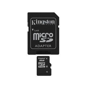 Карта памяти Kingston microSDHC 8GB Class 10 и SD адаптер SDC10-8GB