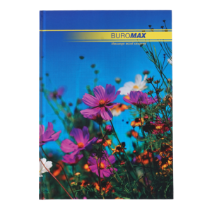 Книга канцелярська Buromax NATURE А4 96 л клітина офсет тверда лам обкладинка асорті BM.2400i
