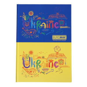Книга канцелярская Buromax UKRAINE А4 96 л клетка офсет твердая лам обложка ассорти BM.2400-38i