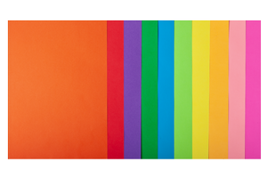 Набір кольорового паперу А4, 80 г/м2, NEON+INTENSIVE, 10 кольорів, 50 аркушів BUROMAX BM.2721850-99
