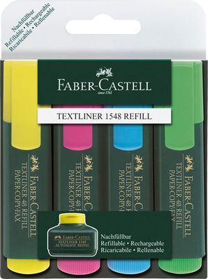 Маркер Faber-Castell, набор 4 штуки, TEXTLINER 154804