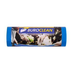 Пакети для сміття EuroStandart міцні, сині, 120 л, 10 шт, BuroClean, 10200043