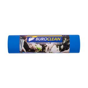 Пакети для сміття EuroStandart міцні, сині, 240 л, 5 шт, BuroClean, 10200061