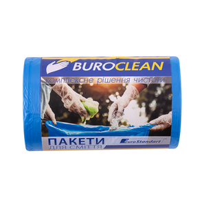 Пакети для сміття EuroStandart сині, 35 л, 100 шт, BuroClean, 10200023