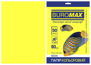 Набор цветной бумаги А4, 80г/м2, NEON, 50 листов BUROMAX BM.2721550 - Фото 3