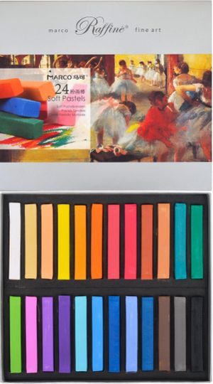 Пастель сухая, 24 цвета, картонная упаковка, Marco Raffine fine art 7300-24CB