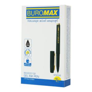 Ручка гелевая STATUS Rouber Touch 1.0 мм BUROMAX BM.8337 - Фото 1