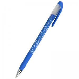Ручка кулькова Blue floral синя AXENT AB1049-36-A