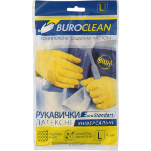 Перчатки хозяйственные Buroclean размер L 10200302