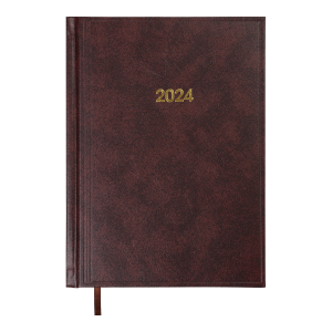 Ежедневник А5 датированный 2024 Buromax BASE BM.2108-13 бордовый