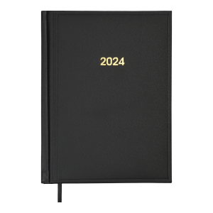 Ежедневник А5 датированный 2024 Buromax BASE BM.2108-01 черный