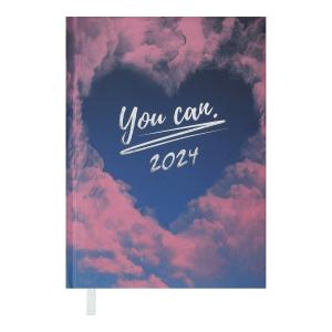Щоденник датований 2024 POSH A5 рожевий Buromax BM.2118-10