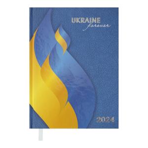 Ежедневник датированный 2024 UKRAINE A5 синий Buromax BM.2128-02