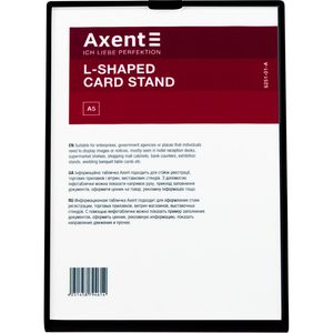 Табличка информационная L-образная, A5, полистирол + акриловое стекло AXENT 6251