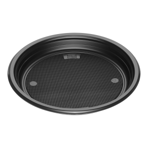 Одноразовая тарелка черная Buroclean EuroStandart 220мм 25шт 1080125