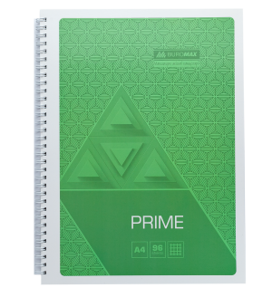 Тетрадь на пружине PRIME А4, 96 листов, клетка, в картонной обложке BM.24451101