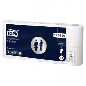 Туалетная бумага белая 2 слоя Tork Advanced 120236 целлюлоза 22м 10шт.