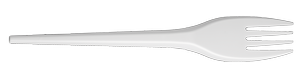 Вилка одноразова біла 16 см 1.5 г (100 шт) BuroClean 1080200