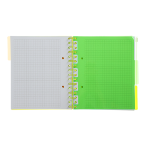 Тетрадь на пружине B5 Buromax NEON клетка 120л с разделителями BM.24359911