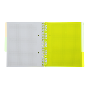 Тетрадь на пружине B5 Buromax NEON клетка 120л с разделителями BM.24359911