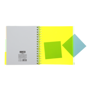 Тетрадь на пружине B5 Buromax NEON клетка 120л с разделителями BM.24359911