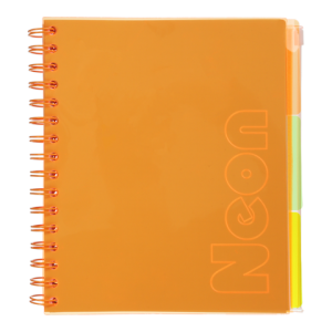 Тетрадь на пружине B5 Buromax NEON клетка 120л с разделителями BM.24359911