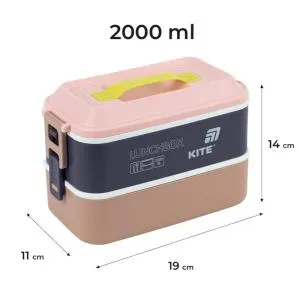 Ланчбокс подвійний з наповненням Kite 2000 мл K25-1184 — купити в Office-Mix | Фото 1 Ланчбокс подвійний з наповненням Kite 2000 мл K25-1184, Дитячий посуд - фото 1