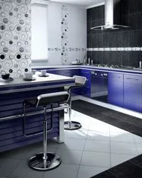 Плитка Intercerama Fluid стіна чорна матова (15082) зображення 1