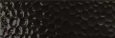 Декор AZTECA UNIK R90 BUBBLES BLACK GLOSSY 30x90 (декор) B43, Фото