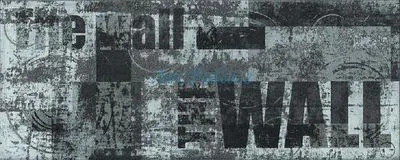 Декор Ceramika Konskie Amsterdam The Wall graphite inserto 20x50, Фото