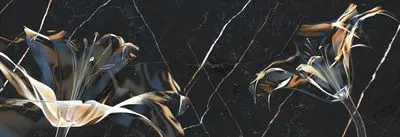 Декор Intercerama Dark marble чорний Д 210 082, Фото