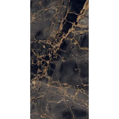 Плитка ITALICA DENIA GOLD BLACK HIGH глянцева 60x120, Фото