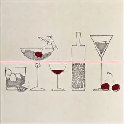 Панно Ceramika Pilch Magma 3 krem dekor, Фото